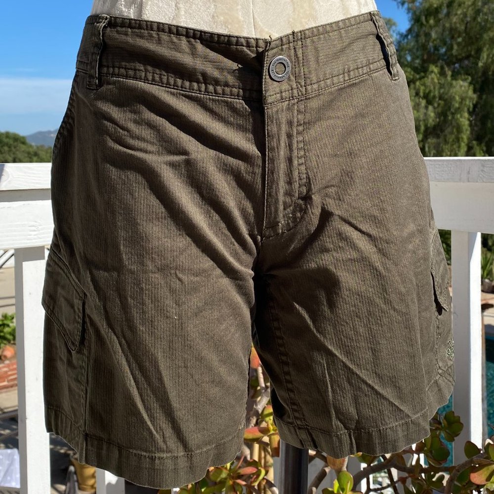 The North Face army green shorts